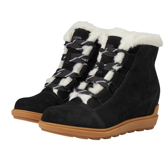 SOREL Womens Evie II Cozy Booties US 11 EU 42 Black Waterproof Leather NIB - Picture 1 of 13